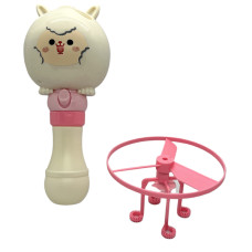 Дитячий літаючий генератор мильних бульбашок Summer Toy Рожевий