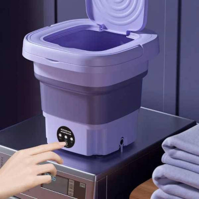 Складна пральна машина Multi-Function Folding Washing Machine Пурпурний