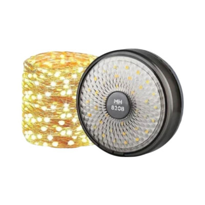 Лампа для кемпінгу водонепроникна з LED-стрічкою 10м акумуляторний Теплий білий