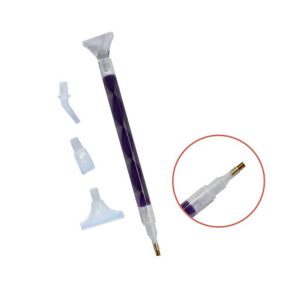 Стилус для алмазної мозаїки із 4 насадками. Фіолетовий STYL025