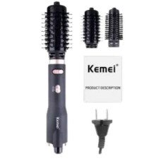 Фен-щітка для укладання волосся Kemei 2 насадки 1000W KM-8022 Сірий
