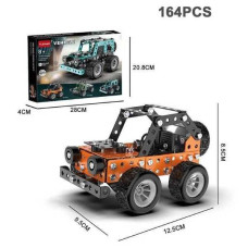 Конструктор металевий Позашляховик оранжевий 164 деталі Metal Assembly Model