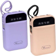Power bank 50000mAh з проводами 3в1 Viaking N11 Фіолетовий