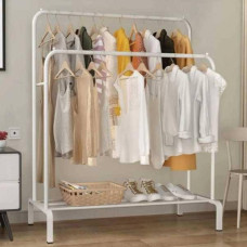 Стійка вішалка подвійна для одягу та взуття Loft Rack 8802 Біла