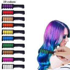 Набір гребінців з кольоровою крейдою 10шт Hair Chalk