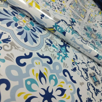 Самоклеюча плівка для кухонних поверхонь східний орнамент 0,60*2м Жовто-синій
