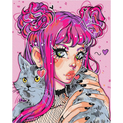 Картина за номерами Котячий погляд @nila_art_art BS53522