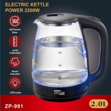 Електрочайник скляний з підсвічуванням 2л 2200Вт Zepline ZP-991