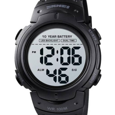 Годинники чоловічі тактичні Skmei Neon 10 Bar Black