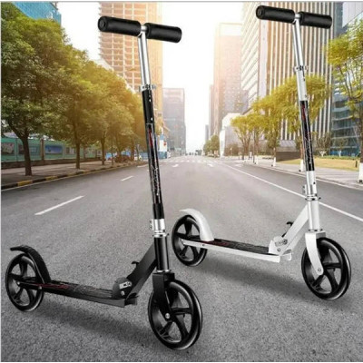 Самокат двоколісний складаний з підніжкою Scooter 888 BT-3 Чорний