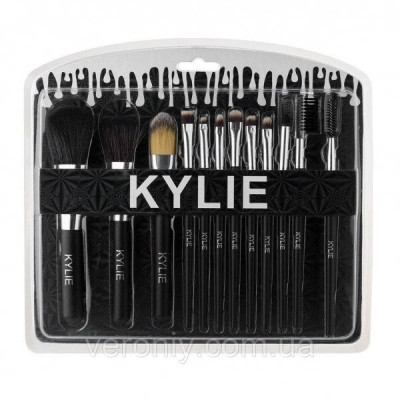 Набір кистей для макіяжу Kylie XOXO 12шт Чорний