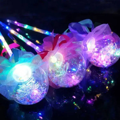 Кулька на паличці аксесуар на вечірку Glow Sticks For Fairies Фіолетова стрічка