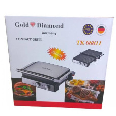Електрогриль притискний настільний 3500Вт Gold Diamond TK-08811
