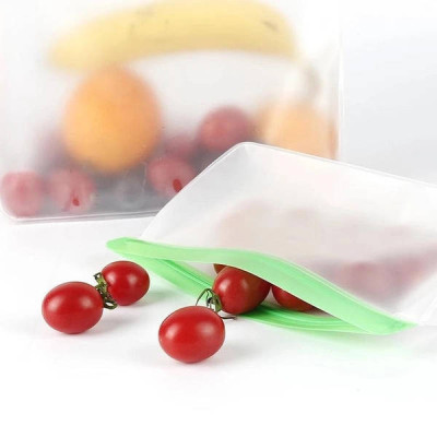 Набір багаторазових силіконових пакетів для продуктів 3шт