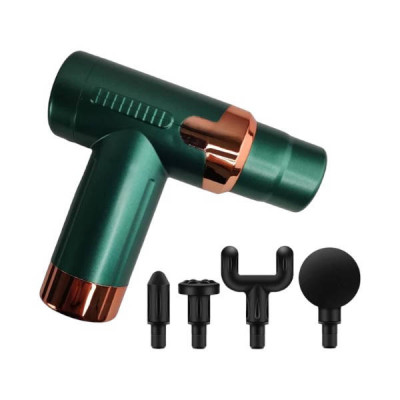 Масажний пістолет для м'язів Massage Gun JY760 Зелений