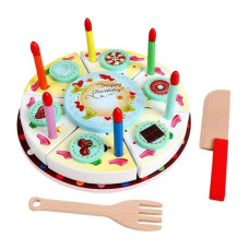 Іграшка Торт на липучці з декором та приладами DIY Bithday cake