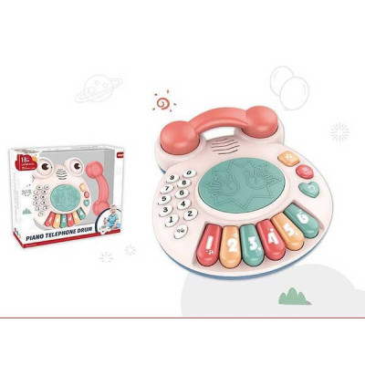 Іграшка телефон Жабка піаніно з піснями Piano Telephone Drum