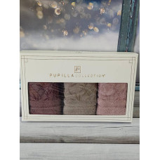 Рушники Pupilla Single kahve 30х50см Бамбук набір 3шт