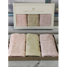 Рушники Pupilla Elite acik persik 30х50см Бамбук набір 3шт