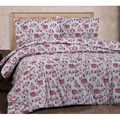 Постільна білизна Cotton collection 41848 Фланель Бавовна Полуторний розмір