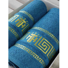 Рушники подарункові Moz versace blue набір 2шт