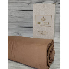 Простирадло на гумці Belizza Espresso 160х200см Сатин Бавовна