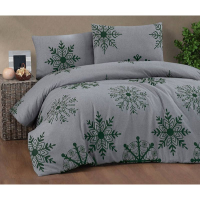 Постільна білизна Cotton collection 41900 Фланель Бавовна Євро розмір