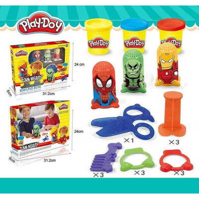 Набір тесту для ліплення Супергерої 3 баночки Play-Doh