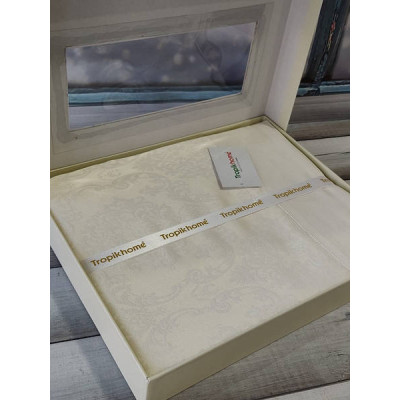Скатертина Tropik home DAMASCUS.COT-POLY 160х220см Жаккард Бавовна/Поліестер