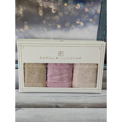 Рушники Pupilla Elite acik gul 30х50см Бамбук набір 3шт