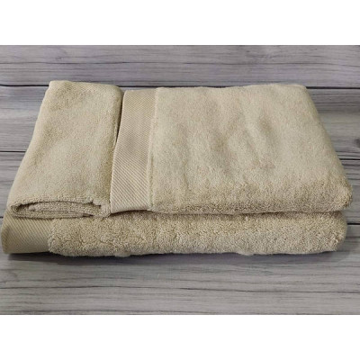 Рушники Soft cotton Micro bej Махра набір 3шт