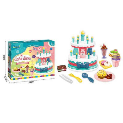 Набір тіста для ліплення 6 кольорів з формами Торт двоярусний Cake Store