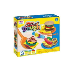 Набір тіста для ліплення 3 кольори Kitchen Dough Series Фастфуд