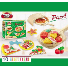 Набір тіста для ліплення Піцерія 10 кольорів з формами Magic Dough