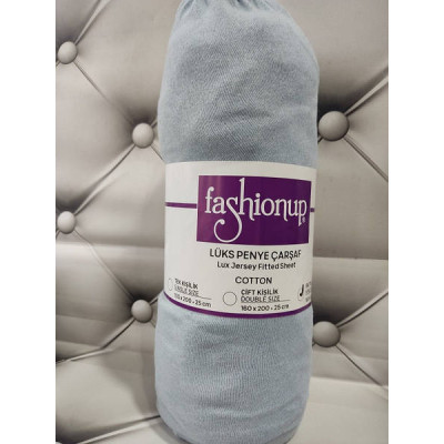 Простирадло на гумці Fasionup Blue 180х200см Трикотаж Бавовна