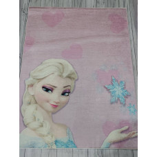 Килимок у дитячу кімнату прогумований Belizza Frozen pembe 140х190см Велюр