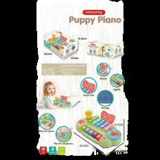 Іграшка Ксилофон з підсвічуванням та музикою від батарейок Puppy Piano Зелений