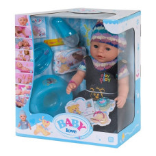 Іграшка Пупс інтерактивний 42см 8 функцій + аксесуари Baby Love BL-013B