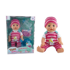 Іграшка Пупс 35см п'є з пляшечки + аксесуари Yala Baby YL-2250L