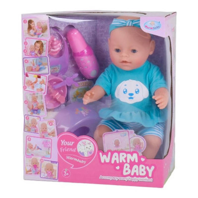 Іграшка Пупс інтерактивний 40см 10 функцій + аксесуари Warm Baby WZJ058 A-026