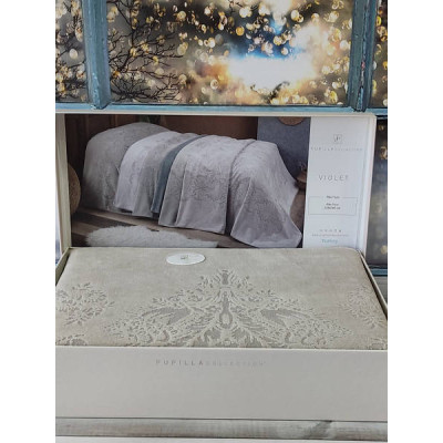 Простирадло Pupilla Violet kahve 220х240 Махра/Велюр