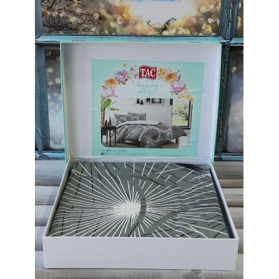 Постільна білизна Tac Sparkle Grey Ранфорс Євро розмір