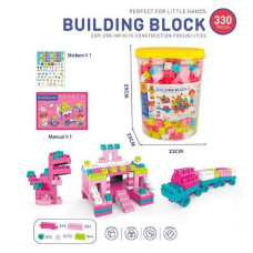Конструктор дитячий у круглому боксі 330 деталей Building Block