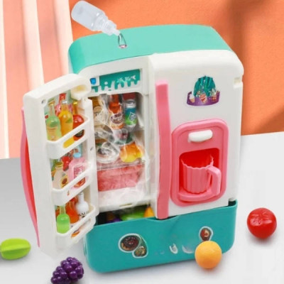 Іграшка Холодильник 20см з підсвічуванням та звуком на батарейках Refrigerator Блакитний