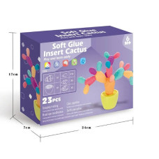 Гра сенсорна розвиваюча Кактус 23 деталі Soft Glue Insert Cactus