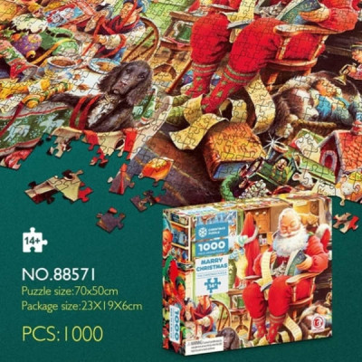 Пазли Санта Клаус 1000 елементів 70*50см 88571 Merry Christmas