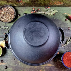 Котел узбецький WOK з кришкою-сковородою Maysternya Т405СР 8л