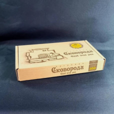 Cковорода чавунна млинова Maysternya 220-25 22*2,5см з дерев'яною ручкою