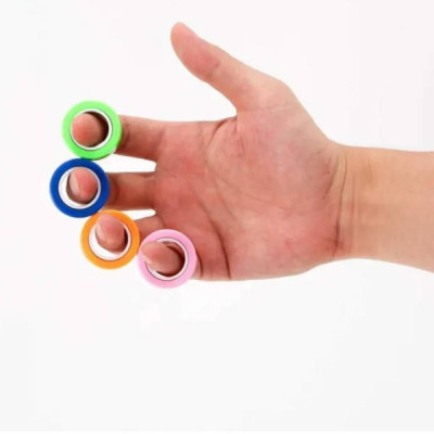 Магнітні кільця, що обертаються, спіннер Stress Relief Magnetic Rings Мультиколор