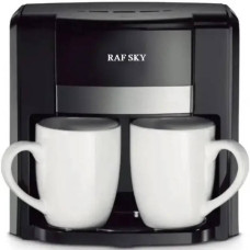 Кавоварка крапельна на 2 чашки 650Вт RAF SKY RS7320 Чорна